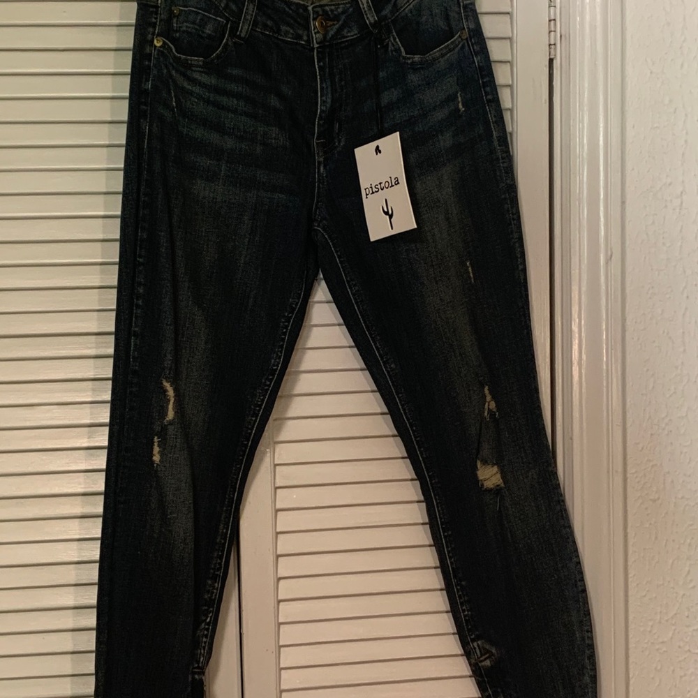 Pistola crop jean